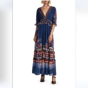 Farm Rio Nature Beauty maxi dress Medium. NWT